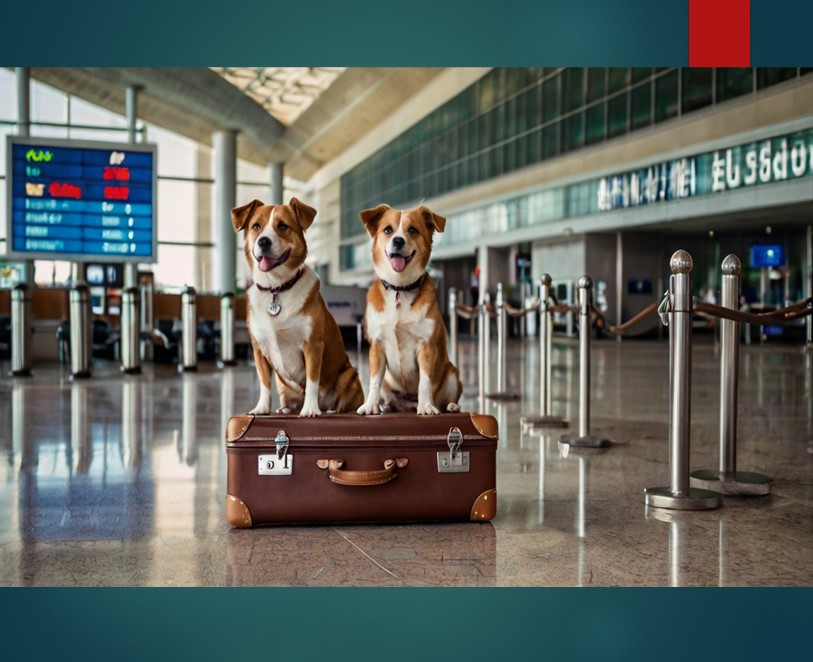 perros en el aeropuerto