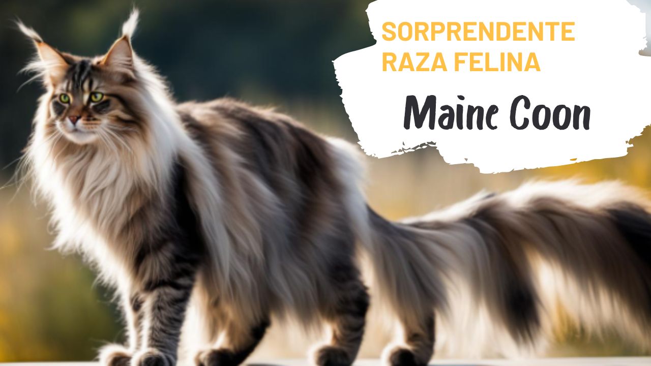 caratula de gato Maine Coon